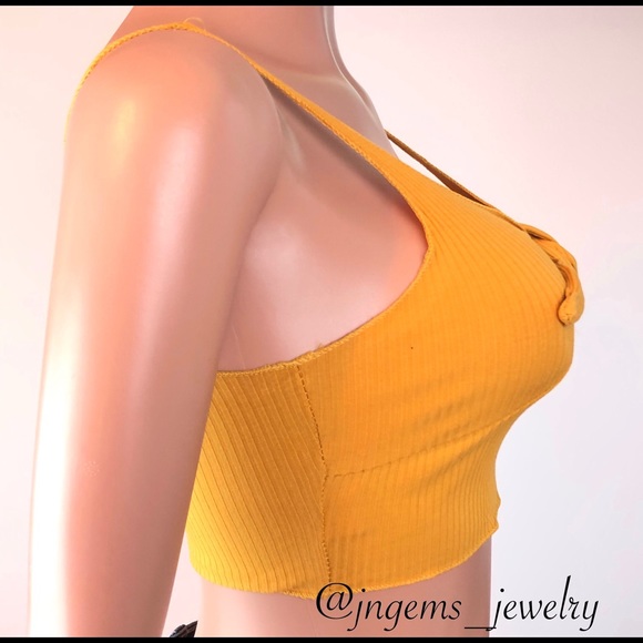 Sexy Pure Color Spaghetti Strap Crop Top Women - Picture 5 of 6